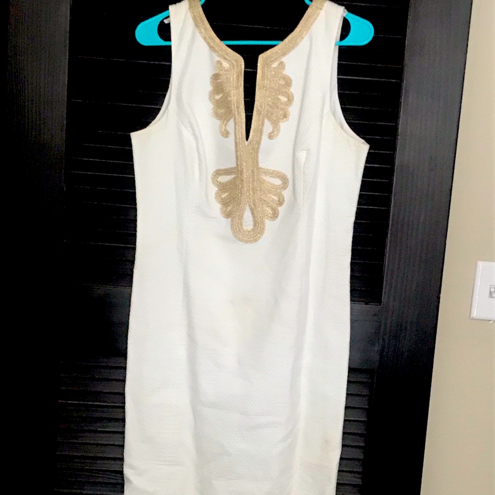 Lilly Pulitzer White w/ Gold Embroidery